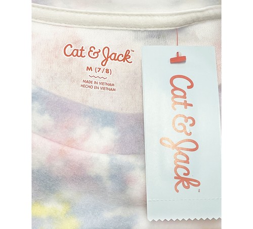 Cat & Jack Girls Sweatshirt Fleece Warm Tie Dye, Medium (7/8) - Picture 4 of 7