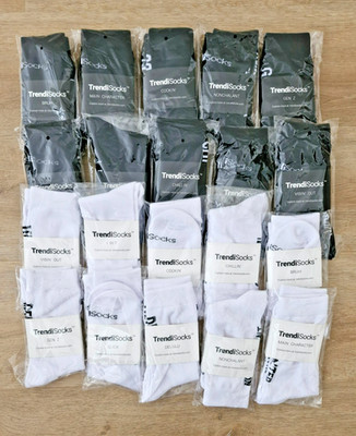 5 Paar Herren Logo Socken Neuheit Spaß schwarz weiß Baumwollmischung Vatertag Geschenk