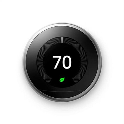 Google Nest Learning Thermostat 3rd Gen T3007ES - Stainless Steel