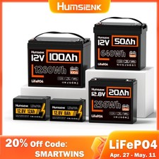 12V/24V 100Ah 200Ah 300Ah 314Ah LiFePO4 Lithium Battery BMS For RV Off-Grid