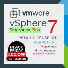 VMware vSphere Enterprise Plus v.7 - 4 CPU License - Perpetual UC NSC BRAND NEW