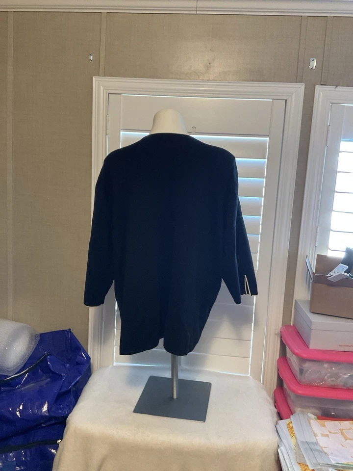 Cárdigan negro para mujer HAMPSHIRE Studio talla Lg.  Encaje él. mangas 3/4 Foto 4 de 4