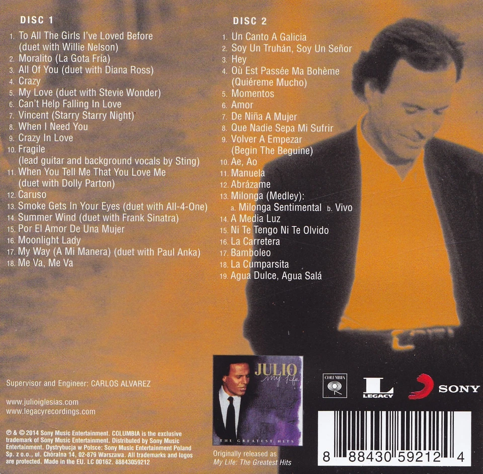 JULIO IGLESIAS - 2 CD - THE ESSENTIAL - Bild 2 von 2