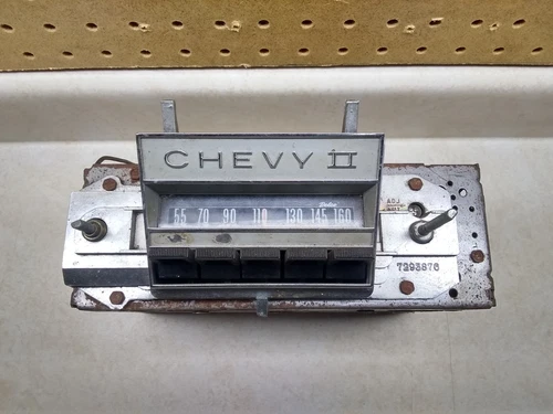 VTG OEM GM Delco AM Radio, Chevy II Nova, Model # 986522, Untested, USA!!