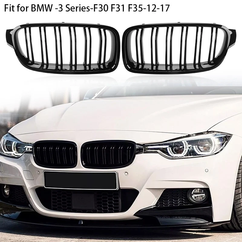 Glossy Black Front Bumper Kidney Grille For BMW F30 F31 F35 320i 328i 2012~2017 Foto 2 de 4