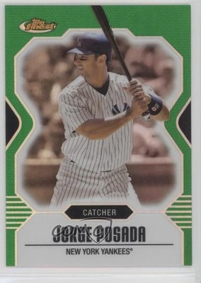 2007 Topps Finest Green Refractor 118/199 Jorge Posada #20 2d8