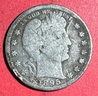 1895O US Barber SILVER Quarter "New Orleans" Mint! Good Details! Old US Coin!
