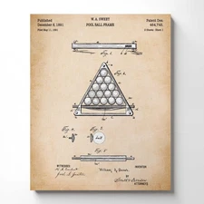 Pool Table Decor, Billiards Gifts, Billiard Ball Rack