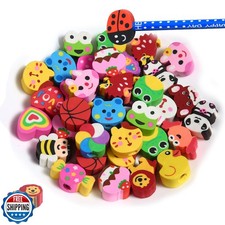 35PCS Fun Animal Fruit Pencil Topper Erasers for Kids Bulk,Cute Top Erasers C