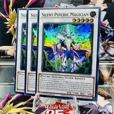 3x Yugioh Playset Silent Psychic Magician DUAD-EN038 Super Rare 1st Ed Near Mint