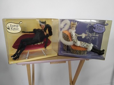 Barbie Lounge Kitties Collection White Tiger C2478, PANTHER C3553, 2003, NRFB