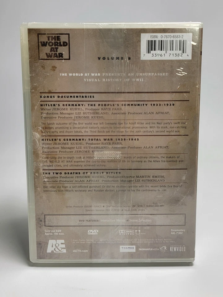 The World at War Award Winning TV Classic Volume: 3,5,6,8 (DVD) - NEW SEALED - Image 2 of 3