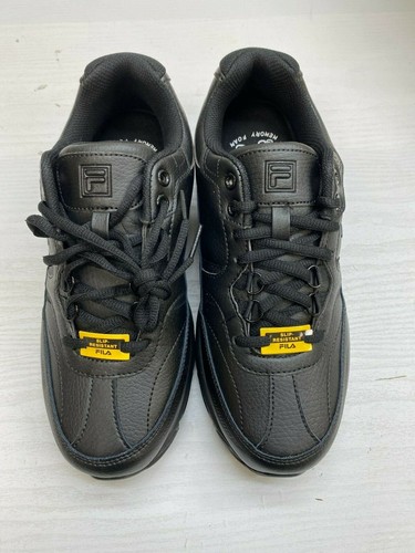 Fila Women's US9 Work shift SR Work Non-Slip Shoe Black U1E - Picture 2 of 5