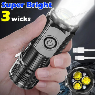 1000000 Lumens Super Bright LED Tactical Flashlight Rechargeable LED Work  Light | eBay