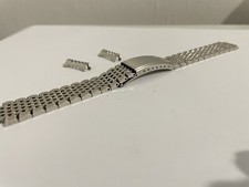18mm Omega seamaster Rice Bead Wrist Watch Strap Bracelet Stainless Steel