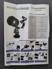 Soft Foot Astronomical Telescope 70mm Aperture 400mm Refractor. For Beginners