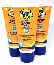 Banana Boat Ultra Sport Sunscreen Lotion Sweat SPF 30 Travel Size 3oz EXP 1/26