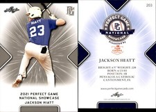 JACKSON HIATT 2021 LEAF PERFECT GAME NATIONAL SHOWCASE ROOKIE CARD #203