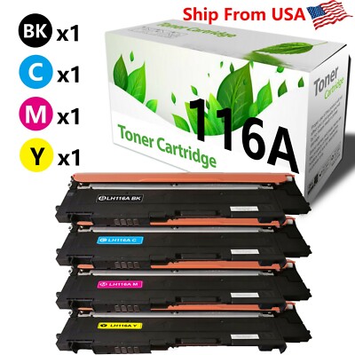 4PACK HP W2060 116A Toner Cartridge for Color Laser 150A 150nw Printer