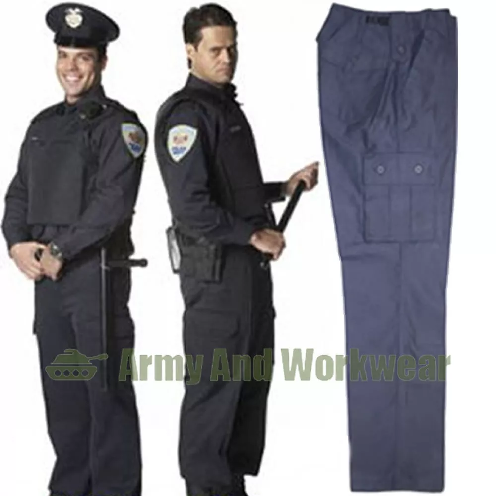 Police Security Guard Combat Cargo Trousers Work Pants Army Style Multi Pockets