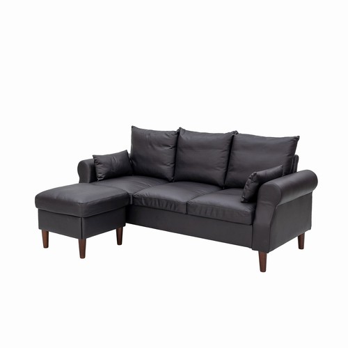Modern L-Shaped Corner Sofa 2 3 Seater Armchair Couch With Footstool - Picture 285 of 411