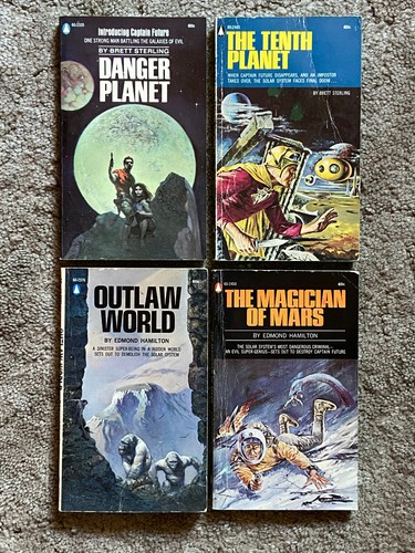 PB Lot 4 CAPTAIN FUTURE Danger Planet Tenth Planet Outlaw World Magician of Mars