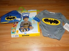 Infant Size 0-6 Months DC Comics Batman Halloween Costume Jumper Cape Pants New