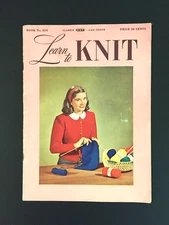 Coats & Clarks Book #234 Learn To Knit 1948