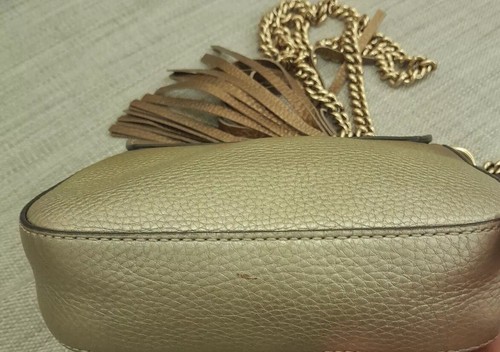 GUCCI Ombre Leather Soho Tassel Chain Crossbody Bag Preowned - Picture 7 of 17