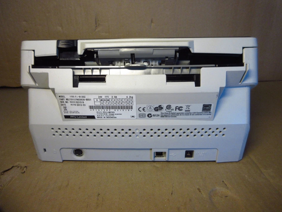 Fujitsu FI-6130Z A4 Color 600dpi Duplex Document Scanner 49823 SCANS / NO TRAYS - Bild 3 von 4