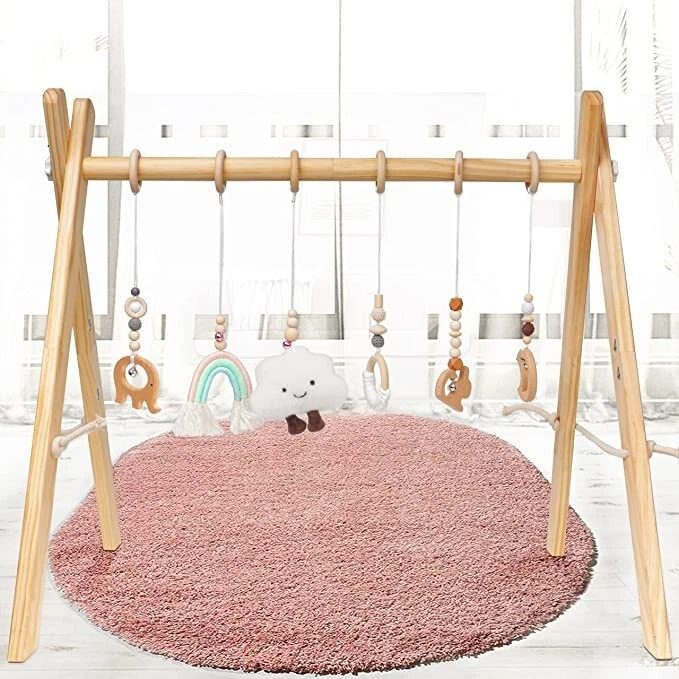 Golener Baby Play Gym Wooden Baby Gym with 6 Infant Activity Toys Foldable NEW
Opens in a new window
