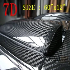Black Carbon Fiber 12x60 inches 5Years Car Wrap Vinyl Roll with Air Release