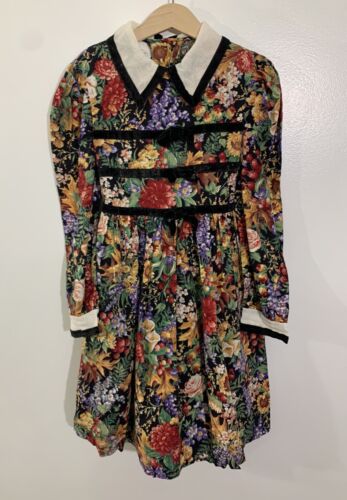 Vintage Dress Kids Bonnie Jean Cottage 90s 7/8