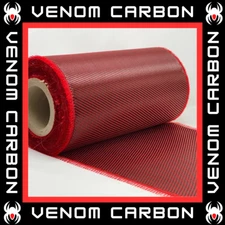 12" Red Carbon Fiber Color Hybrid Cloth Tape (3k, 5.7oz, 12" x 36")