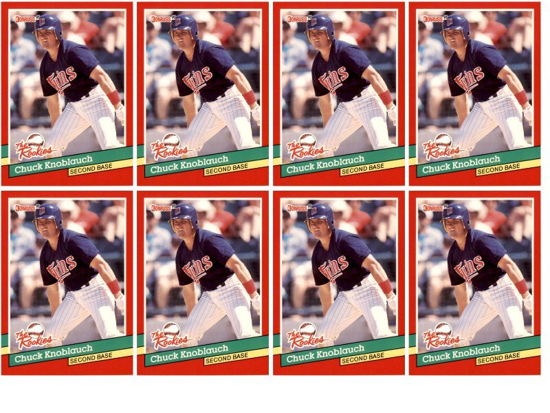 (8) 1991 Donruss The Rookies #39 Chuck Knoblauch Minnesota Twins Card Lot