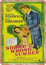 METAL SIGN - Sorry, Wrong Number (1948) 3 - Vintage Look