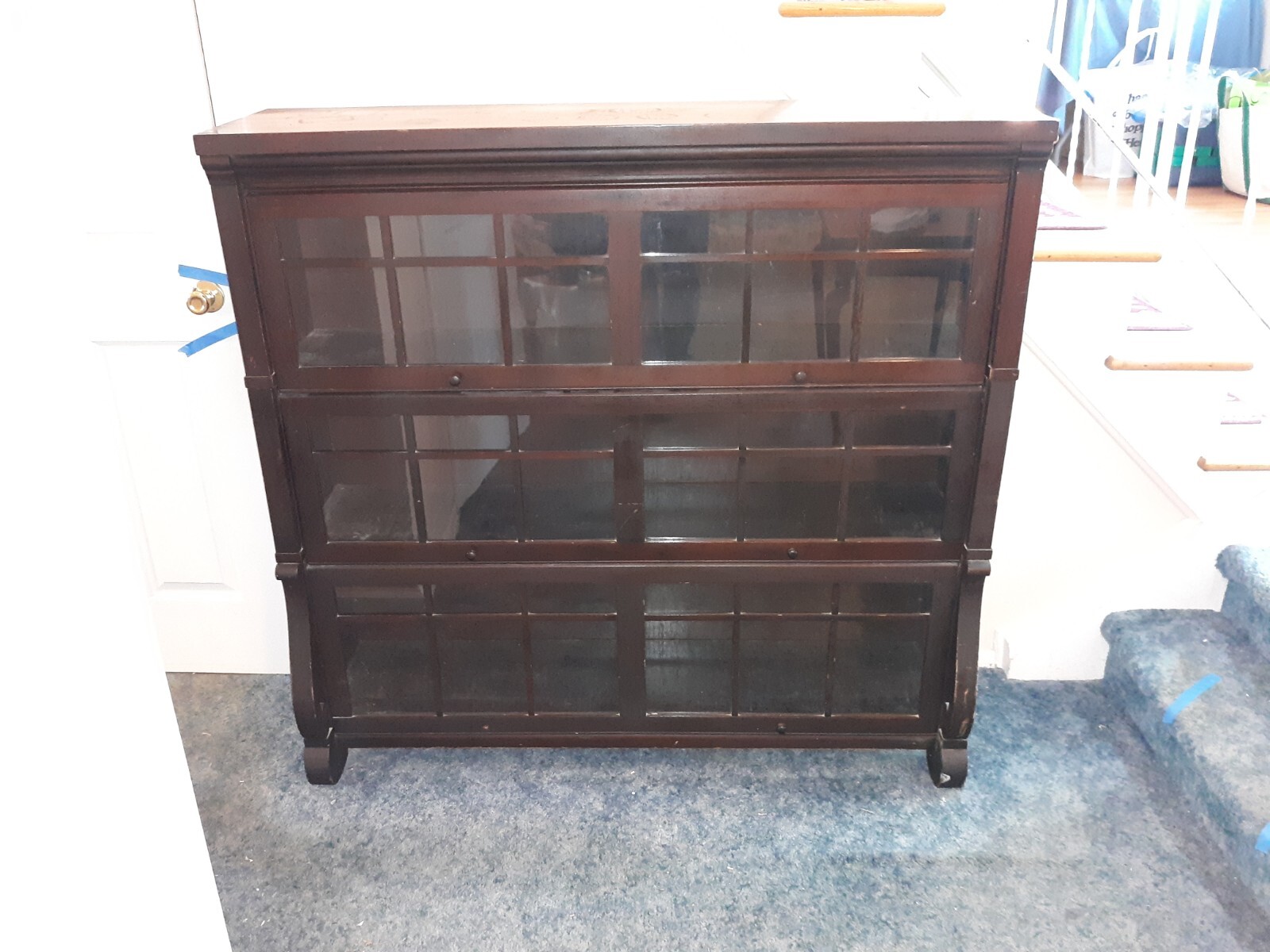 Antique Mahogany Empire Style Stacking Barrister Bookcase eBay