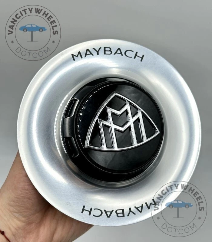 4件装迈巴赫146毫米镀铬轮毂中心轮毂盖梅赛德斯奔驰A2234000500 — 第 2/4 张图片