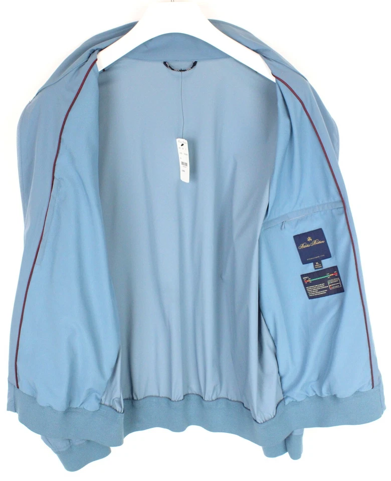 BROOKS BROTHERS Jacket Men's XL Lightweight Zip Lined Blue - Image 4 of 4