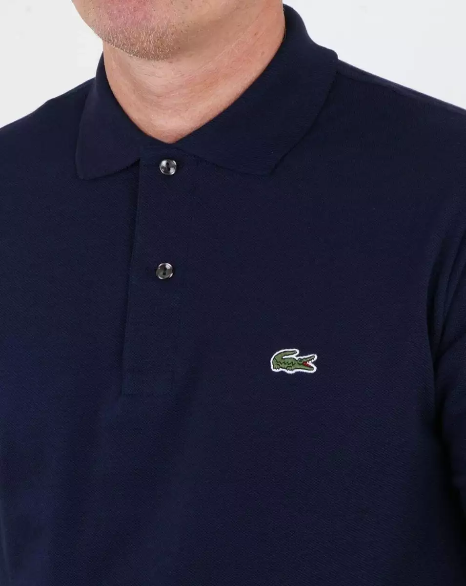 Lacoste Polo Shirt Navy - classic two button cotton pique, short sleeve | eBay