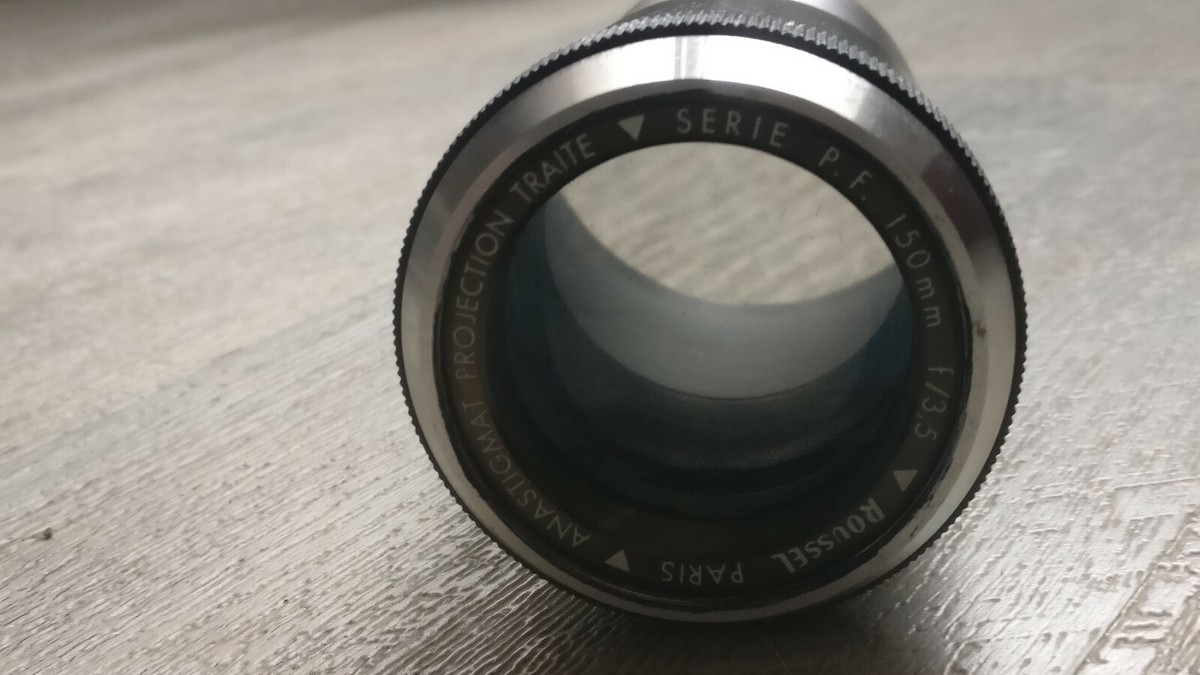 Objectif Projecteur Roussel Anastigmat – P.F.150 Mm F/3,5 (Super 8, Années 60)