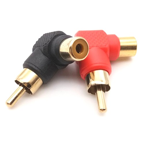 Adaptadores adaptador de audio adaptador de audio de ángulo recto macho a hembra de 90° RCA - Imagen 5 de 6