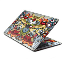 Skin Decal Wrap for MacBook Pro 13" Retina Touch Aliens Cartoon Collage Sticker