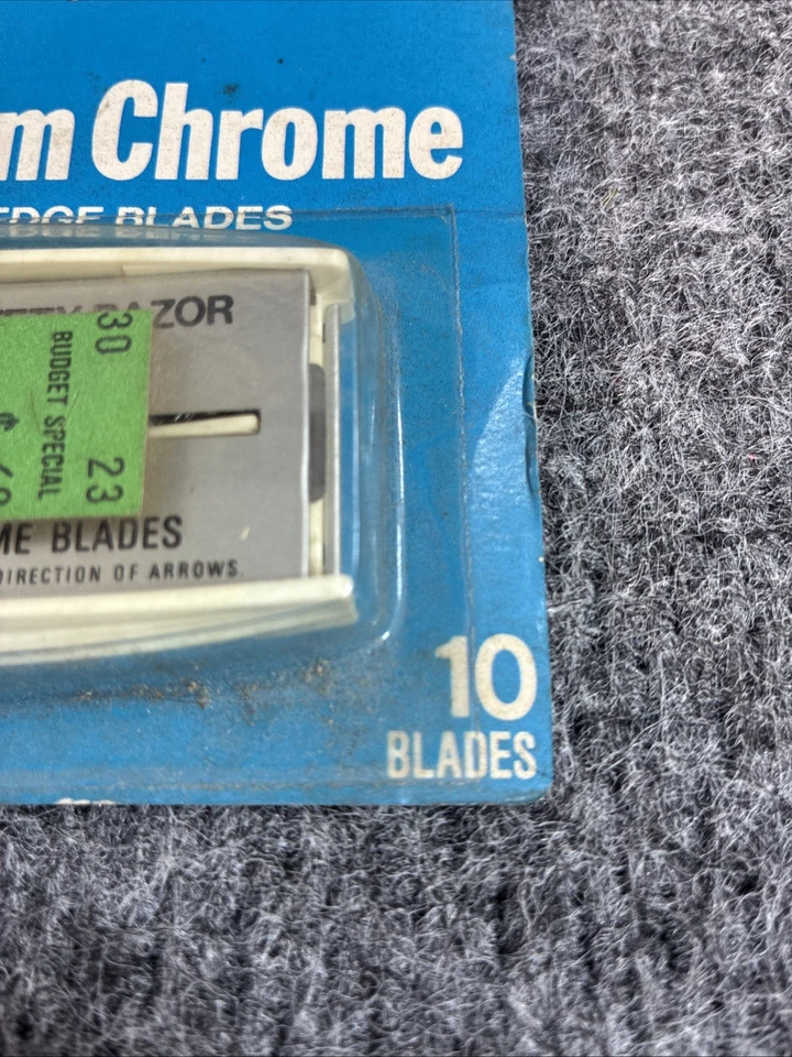 Maquinilla de afeitar vintage Personna doble filo platino cromo 10 hojas nueva en paquete Foto 3 de 4