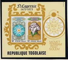Togo  bloc    Nicolas  Copernic     de  1973  num   70   **
