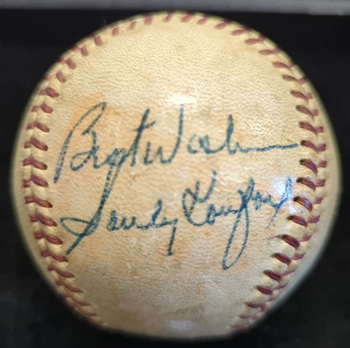 Sandy Koufax  Signed Baseball Brooklyn/L.A. Dodgers HOF 3 X Cy Young