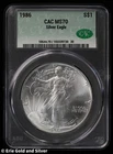1986 $1 American Silver Eagle CAC MS 70