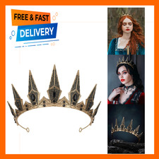 Gothic Crown Headpiece for Cosplay Halloween Witch Queen Costume Accessory