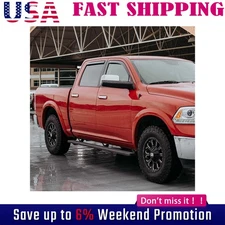 For 09-2018 Dodge Ram Crew Cab 1500 2500 In-Channel Window Visor Sun Rain Abeaqi