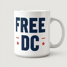 FREE DC Anti Trump Coffee Mug Political Resistance Statement Washington DC Cup